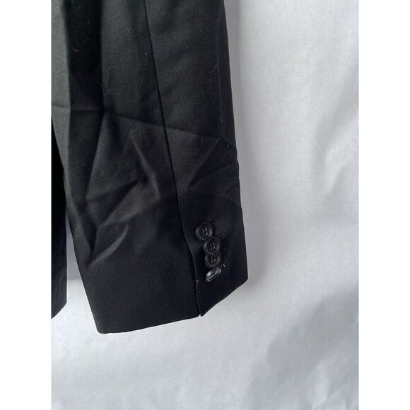 Banana Republic Blazer Men's 46L Black Suit Jacket 100% Wool Tailored Fit 2 Btn - Picture 7 of 11